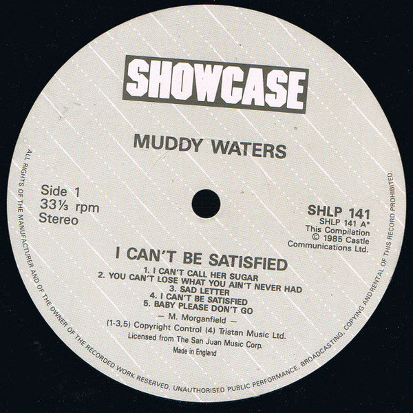 Muddy Waters : I Can't Be Satisfied (LP, Comp)