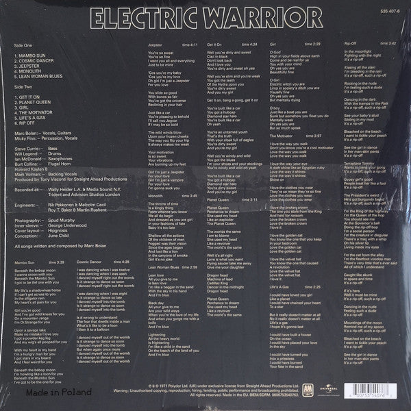T. Rex ~ Electric Warrior (Vinyl) - Djungel & Jazz