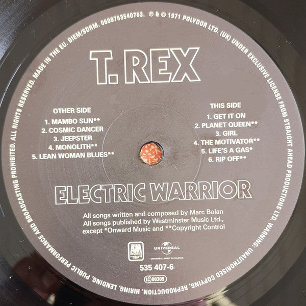 T. Rex ~ Electric Warrior (Vinyl) - Djungel & Jazz