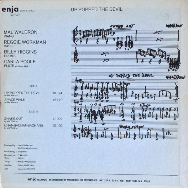 Mal Waldron ~ Up Popped The Devil (Vinyl) - Djungel & Jazz