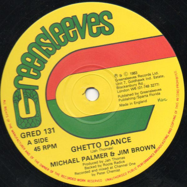 Michael Palmer & Jim Brown ~ Ghetto Dance (Vinyl) - Djungel & Jazz