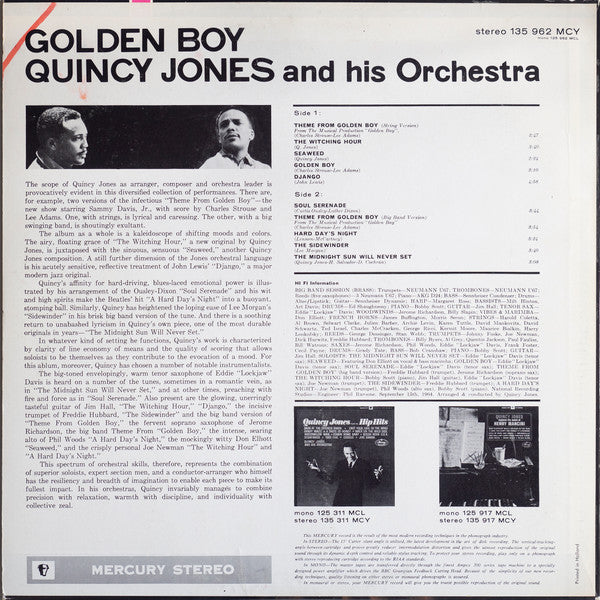 Quincy Jones ~ Golden Boy (Vinyl) - Djungel & Jazz