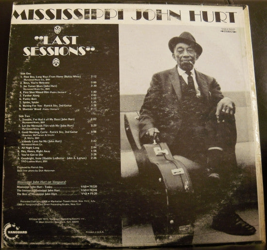 Mississippi John Hurt ~ Last Sessions (Vinyl) - Djungel & Jazz