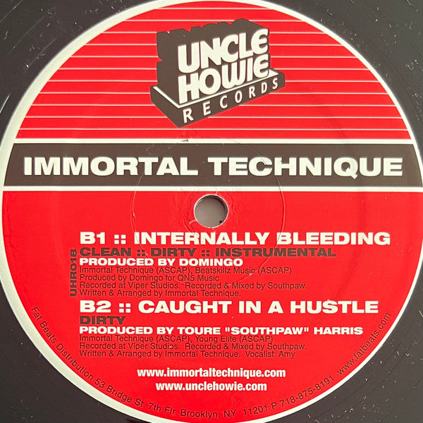 Immortal Technique ~ The Point Of No Return / Internally Bleeding / Caught In A Hustle (Vinyl) - Djungel & Jazz