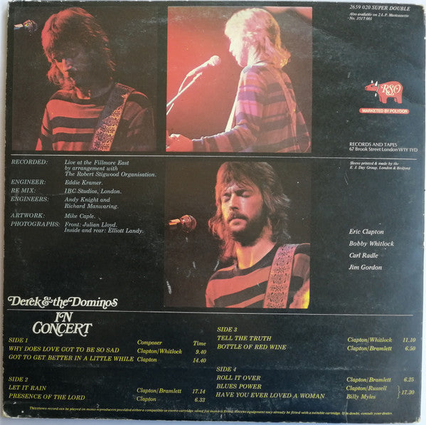 Derek & The Dominos ~ In Concert (Vinyl) - Djungel & Jazz