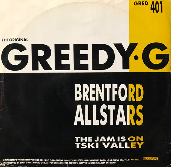 T-Ski Valley / Brentford All Stars : The Jam Is On / Greedy G (12")