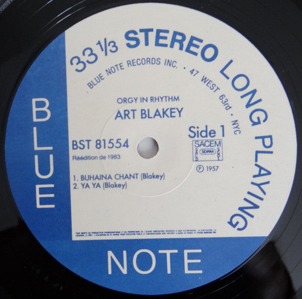 Art Blakey : Orgy In Rhythm (Volume One) (LP, Album, RE)