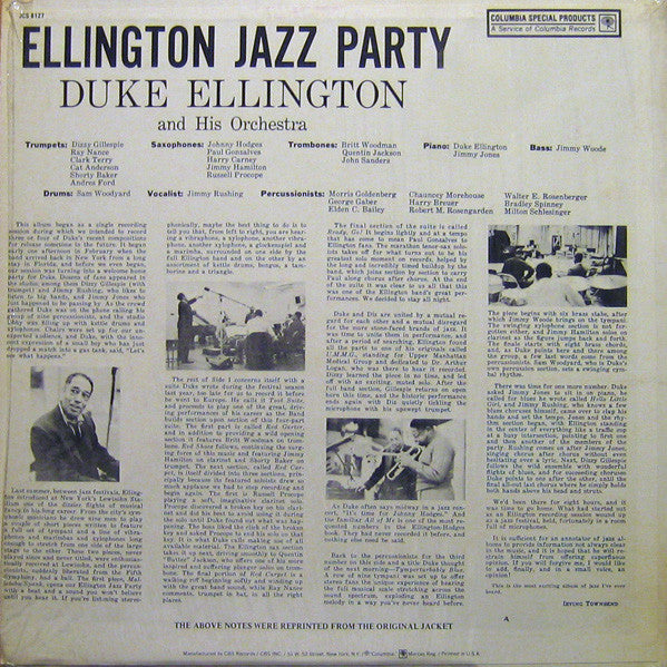 Duke Ellington And His Orchestra ~ Ellington Jazz Party In Stereo (Vinyl) - Djungel & Jazz