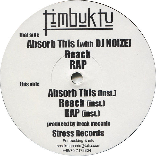 Timbuktu With DJ Noize : The Conspiracy (12")