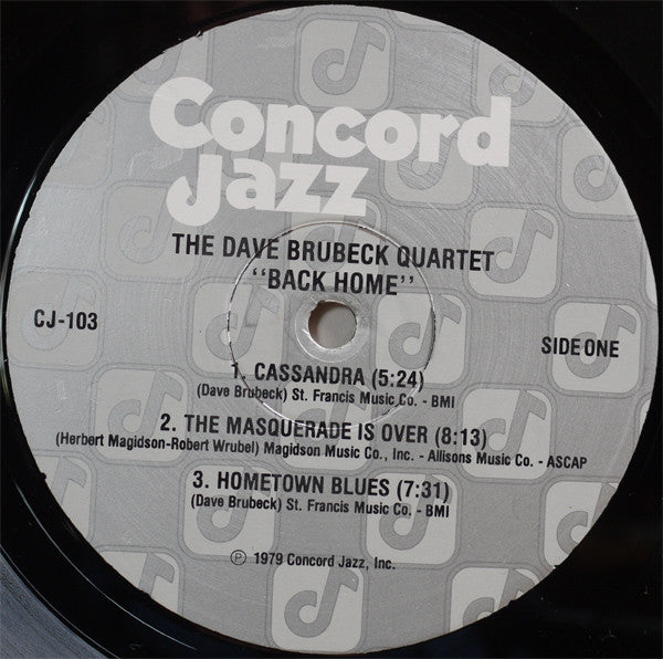 The Dave Brubeck Quartet ~ Back Home (Vinyl) - Djungel & Jazz