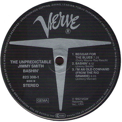 Jimmy Smith ~ Bashin' - The Unpredictable Jimmy Smith (Vinyl) - Djungel & Jazz