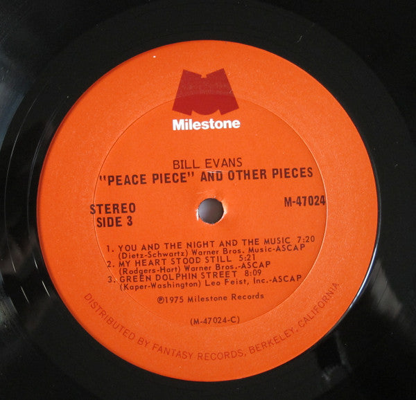 Bill Evans ~ Peace Piece And Other Pieces (Vinyl) - Djungel & Jazz