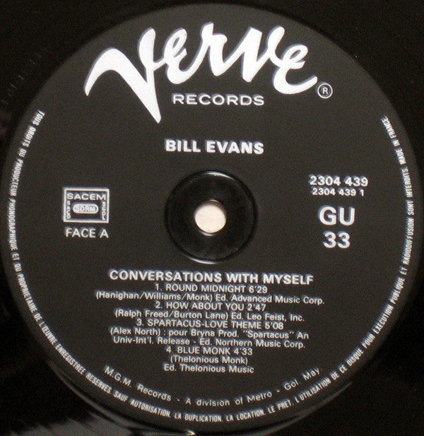 Bill Evans : Conversations With Myself (LP, Album, RE)