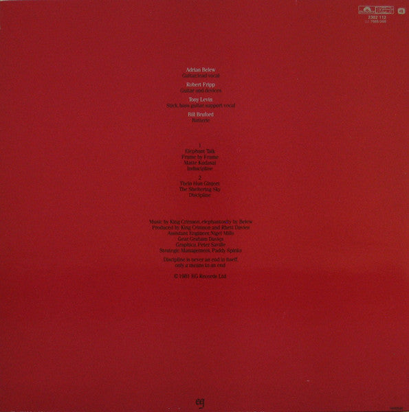 King Crimson ~ Discipline (Vinyl) - Djungel & Jazz