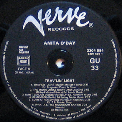 Anita O'Day ~ Trav'lin' Light (Vinyl) - Djungel & Jazz