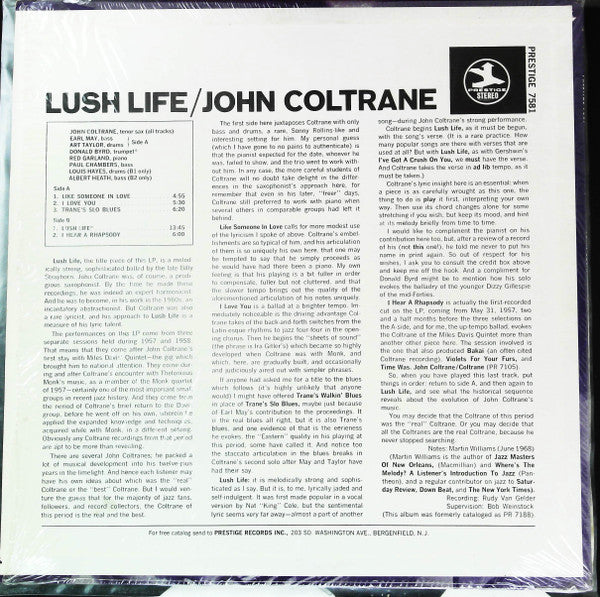 John Coltrane : Lush Life (LP, Album, RE, RM)