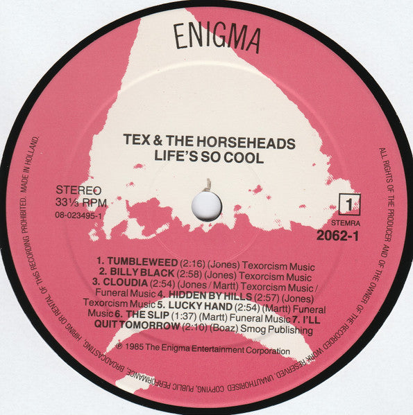 Tex And The Horseheads ~ Life's So Cool (Vinyl) - Djungel & Jazz