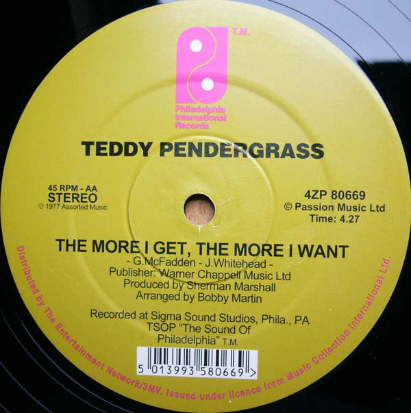 Anthony White / Teddy Pendergrass : Stop And Think It Over / The More I Get, The More I Want (12")