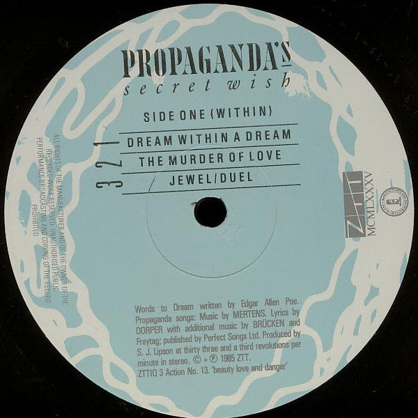 Propaganda ~ A Secret Wish (Vinyl) - Djungel & Jazz
