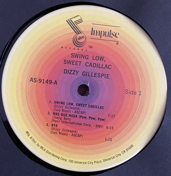 Dizzy Gillespie : Swing Low, Sweet Cadillac (LP, Album, RE)