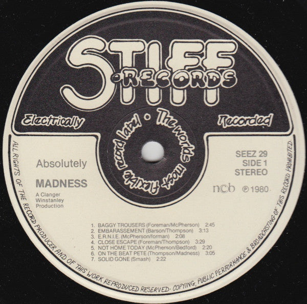 Madness : Absolutely (LP, Album)
