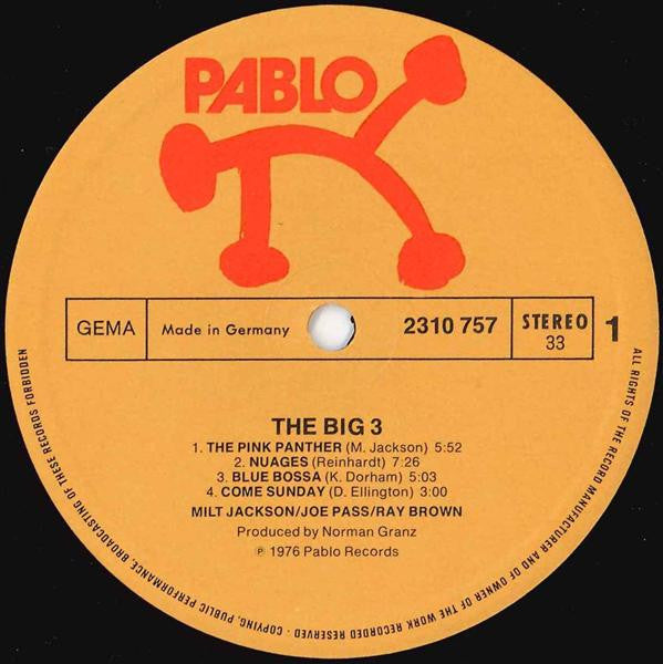 Milt Jackson - Joe Pass - Ray Brown ~ The Big 3 (Vinyl) - Djungel & Jazz