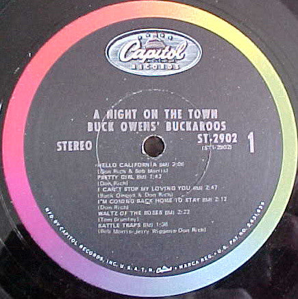 Buck Owens' Buckaroos ~ A Night On The Town (Vinyl) - Djungel & Jazz