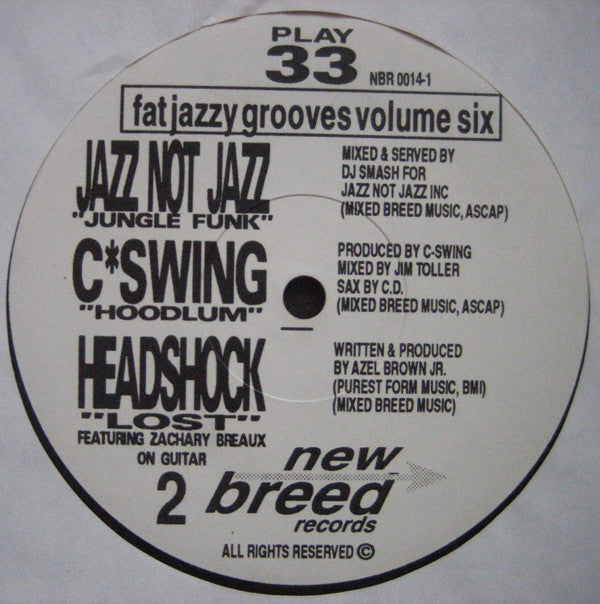 Various : Fat Jazzy Grooves Vol. 6 (LP, Comp)