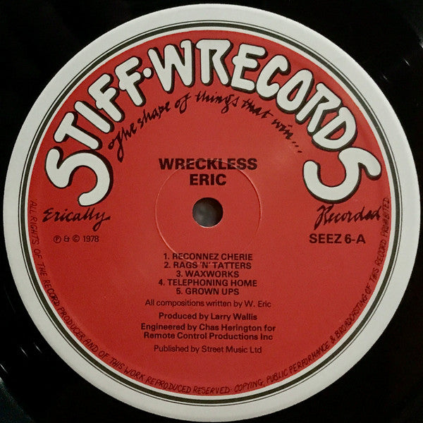Wreckless Eric ~ Wreckless Eric (Vinyl) - Djungel & Jazz