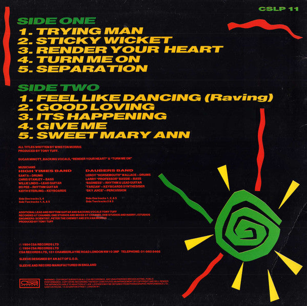 Tony Tuff : Render Your Heart (LP, Album)