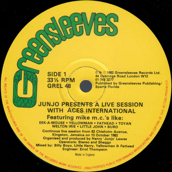 Henry "Junjo" Lawes : A Live Session With Aces International (LP)