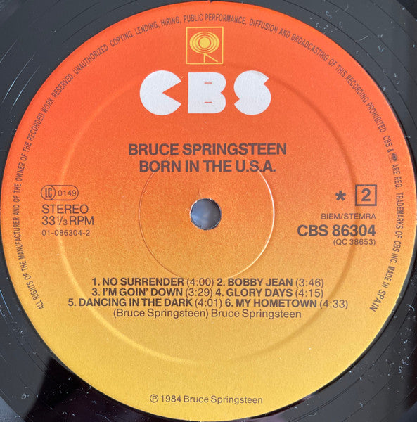 Bruce Springsteen ~ Born In The U.S.A. (Vinyl) - Djungel & Jazz