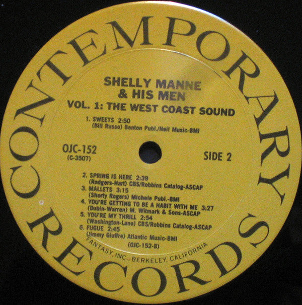 Shelly Manne & His Men ~ Shelly Manne And His Men, Volume 1 - The West Coast Sound (Vinyl) - Djungel & Jazz