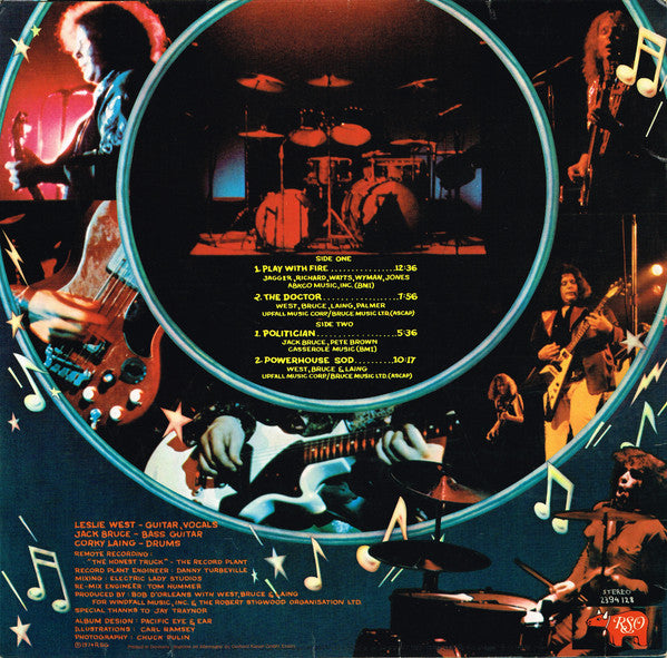 West, Bruce & Laing : Live 'N' Kickin' (LP, Album)