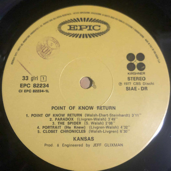 Kansas ~ Point Of Know Return (Vinyl) - Djungel & Jazz