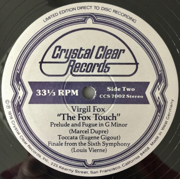Virgil Fox ~ The Fox Touch Volume Two (Vinyl) - Djungel & Jazz