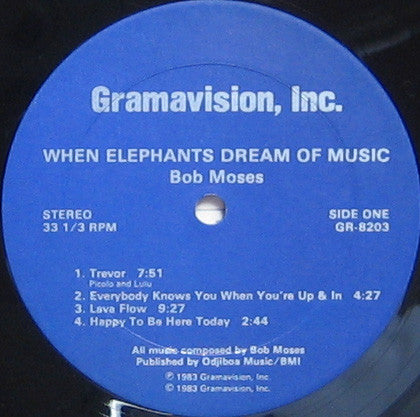 Bob Moses : When Elephants Dream Of Music (LP, Album)