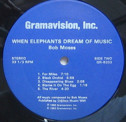 Bob Moses : When Elephants Dream Of Music (LP, Album)