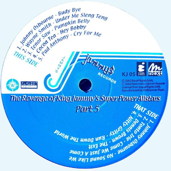 Various ~ The Revenge Of King Jammy's Super Power Allstars - Part 5 (Vinyl) - Djungel & Jazz