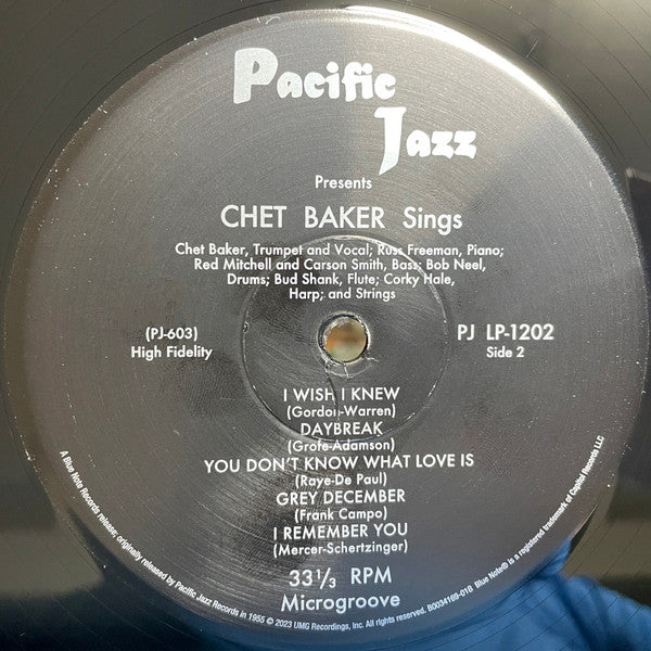 Chet Baker ~ Sings And Plays With Bud Shank, Russ Freeman And Strings (Vinyl) - Djungel & Jazz