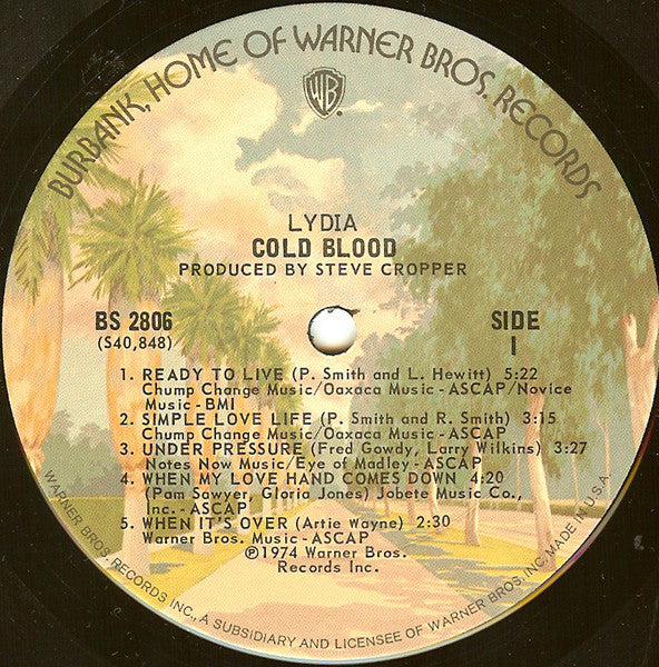 Cold Blood ~ Lydia (Vinyl) - Djungel & Jazz