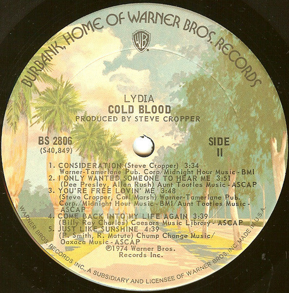 Cold Blood ~ Lydia (Vinyl) - Djungel & Jazz