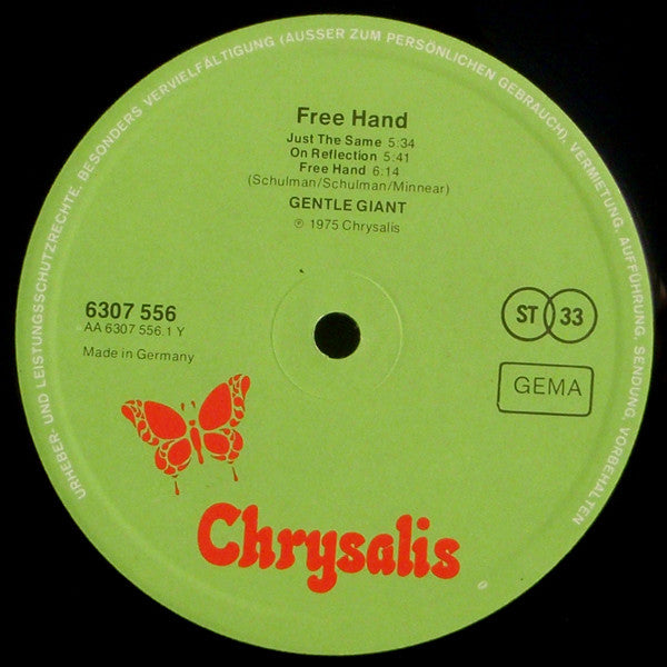 Gentle Giant ~ Free Hand (Vinyl) - Djungel & Jazz