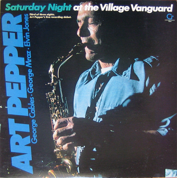 Art Pepper ~ Saturday Night At The Village Vanguard (Vinyl) - Djungel & Jazz