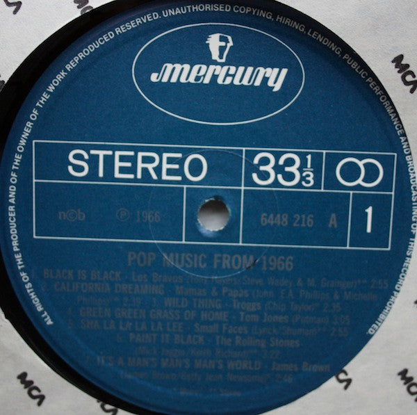 Various ~ Pop Music From 1966 (Vinyl) - Djungel & Jazz