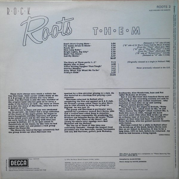 Them ~ Rock Roots (Vinyl) - Djungel & Jazz