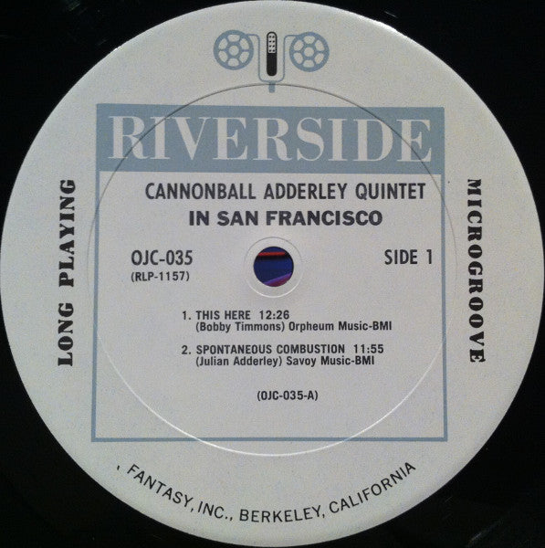 The Cannonball Adderley Quintet ~ In San Francisco (Vinyl) - Djungel & Jazz