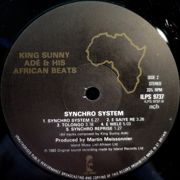 King Sunny Adé And His African Beats ~ Synchro System (Vinyl) - Djungel & Jazz