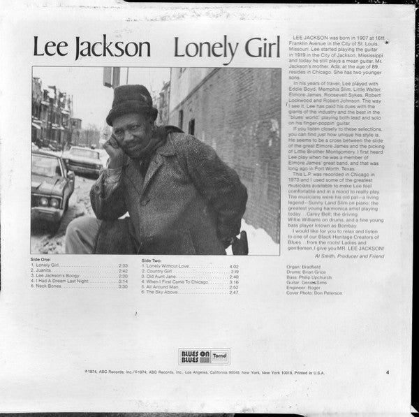 Lee Jackson ~ Lonely Girl (Vinyl) - Djungel & Jazz