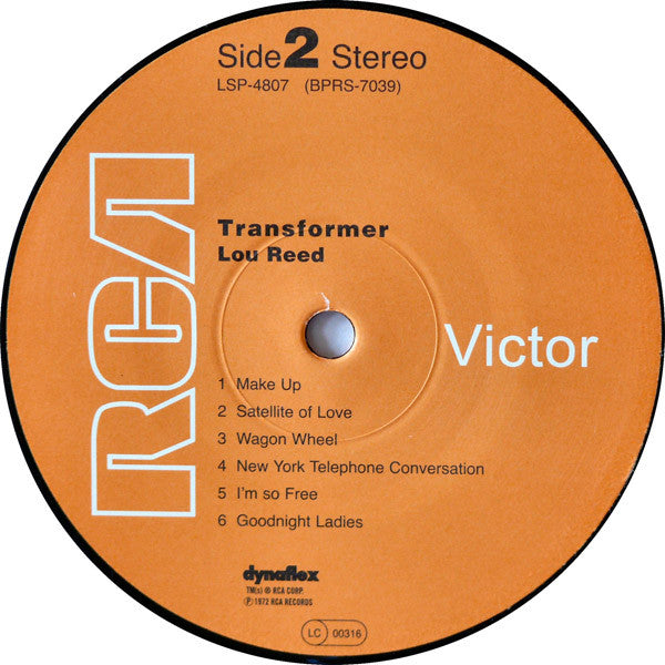 Lou Reed : Transformer (LP, Album, RE, RM, 180)
